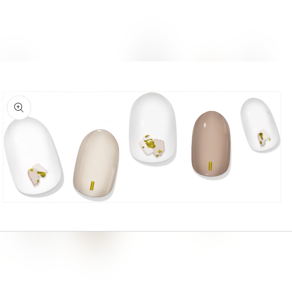 NWT Lauren B Beauty Milky Beige Abstract Gel Nail Wrap - Picture 2 of 3